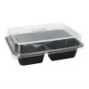 Papstar 96554 Einweg-Lebensmittelbehälter Schwarz PET 227x178x45mm