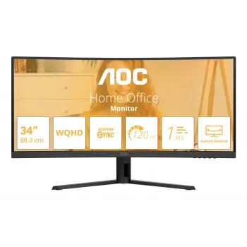 AOC B3 CU34B3E Computer-Monitor 86,4 cm (34 Zoll) 3440 x 1440 Pixel Wide Quad HD LED Schwarz