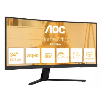 AOC B3 CU34B3E Computer-Monitor 86,4 cm (34 Zoll) 3440 x 1440 Pixel Wide Quad HD LED Schwarz