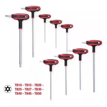 L-Torx-Schlüsselsatz KS Tools 151.8160 — 9-teilig, Chrom-Vanadium-Stahl, metallische Oberfläche