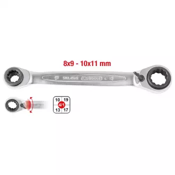 Ratschenschlüssel KS Tools 503.4546 Chrom-Vanadium-Stahl 16 19 mm 72-tlg.