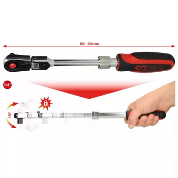 Ratschenschlüssel KS Tools 914.1420, Chrom-Vanadium-Stahl, 72 Ratschenköpfe, zertifiziert nach DIN/ISO