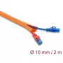 Kabelschutzschlauch selbstschließend DELOCK 2 m x 10 mm orange