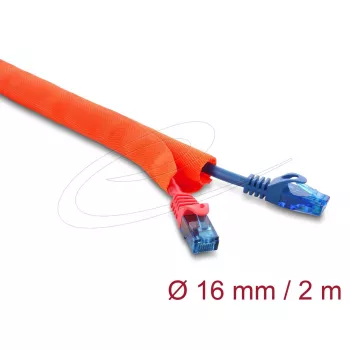 Kabelschutzschlauch selbstschließend DELOCK 2 m × 16 mm orange