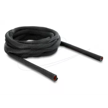 DELOCK Kabelschutzschlauch selbstschließend doppellagig 5 m x 19 mm schwarz