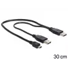 USB-Kabel DeLOCK 83178 USB 2.0 0,3 m 2 x USB A Schwarz