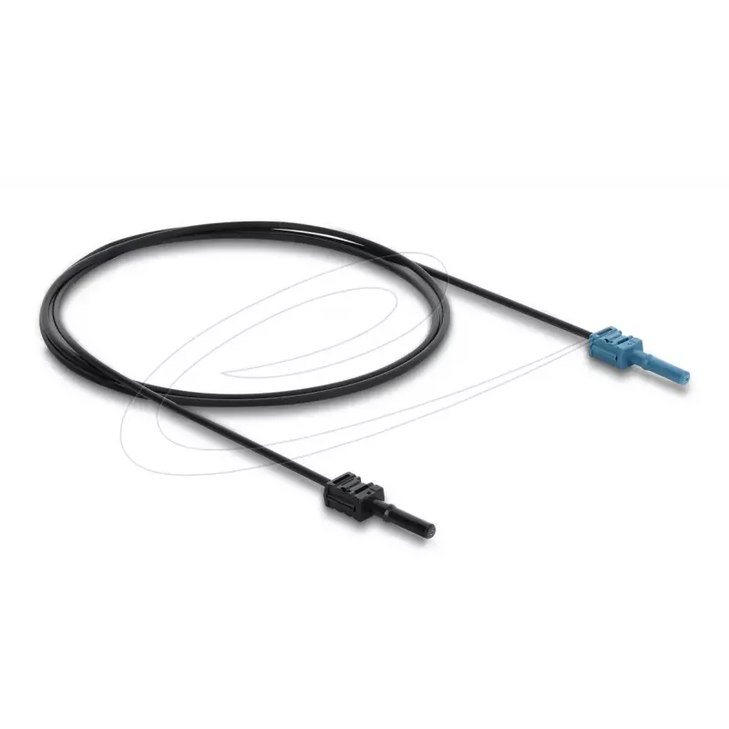 Glasfaseradapter DELOCK 91023 Multimode, Kunststoff-POF-Kabel 1,0 m, schwarz/blau