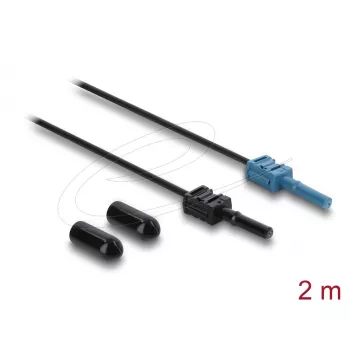 Glasfaser-Adapterkabel DELOCK 91024 Multimode 2 m, Schwarz/Blau, 1 Stk.