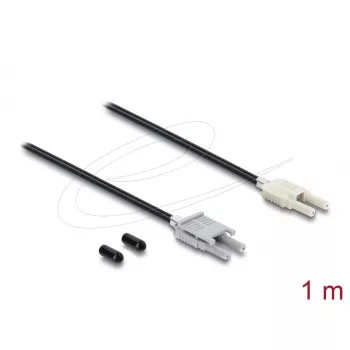 Glasfaser-Adapterkabel DELOCK 91027 Multimode 100 cm schwarz/grau, 1 Stk.