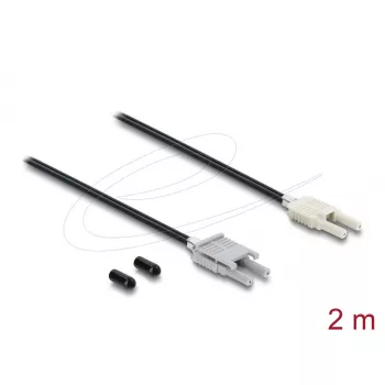 Fibre optic adapter Kabel DELOCK 91028 multi-mode, 2 m, Schwarz/Grau