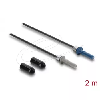 Glasfaserkabel DELOCK 91034, Multimode POF, 2 m, schwarz/grau/blau