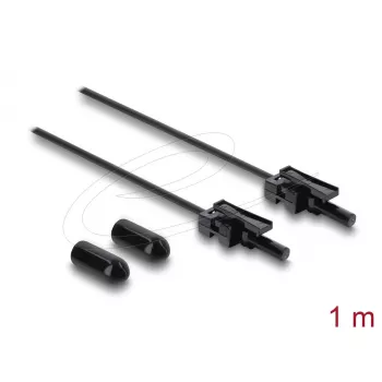 Glasfaseradapter DELOCK 91036 Multimode, schwarz, 100 cm Kabel, 1 St.