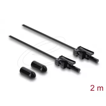 DELOCK Kunststoff-POF-Glasfaserkabel HFBR 4532‑4532Z Simplex ST‑auf‑ST 2m