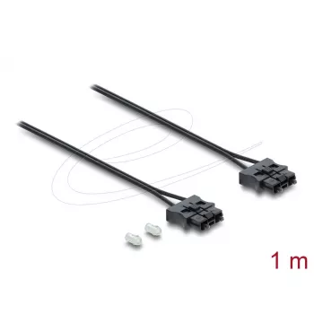 Glasfaser-Patchkabel DELOCK 91045 POF Kunststoff ST zu ST 1 m schwarz