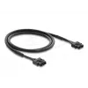 DELOCK Glasfaser-POF-Kunststoff-Servo-Patchkabel ST zu ST 1 m, schwarz