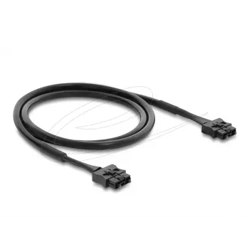 DELOCK Glasfaser-POF-Kunststoff-Servo-Patchkabel ST zu ST 1 m, schwarz