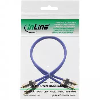 InLine Premium RCA-Audiokabel 2x RCA-Stecker/Stecker vergoldet 1m