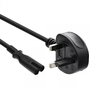 InLine Netzkabel Stecker England / Euro 8 Buchse, 1,8 m, BS 1363, C7-Kupplung, 250 V, 2,5 A