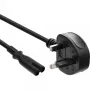 InLine Netzkabel Stecker England / Euro 8 Buchse, 1,8 m, BS 1363, C7-Kupplung, 250 V, 2,5 A