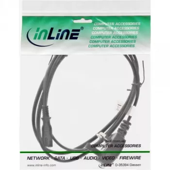 InLine Netzkabel Stecker England / Euro 8 Buchse, 1,8 m, BS 1363, C7-Kupplung, 250 V, 2,5 A