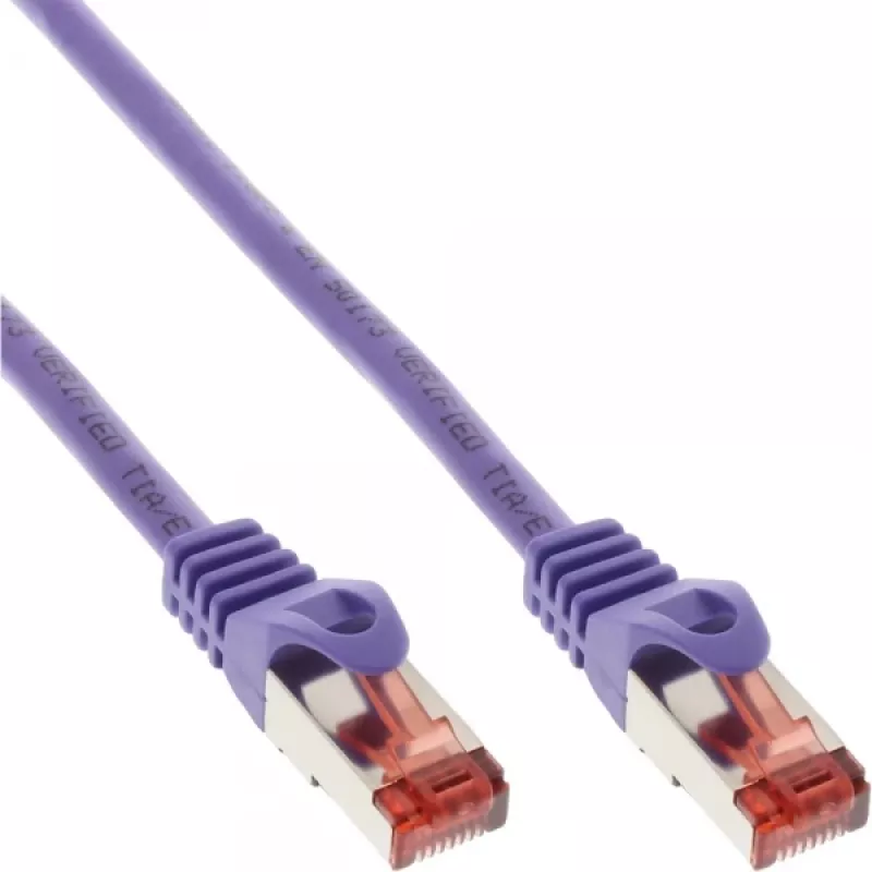 InLine Patchkabel S/FTP PiMF Cat.6 250MHz PVC Kupfer lila 7.5m