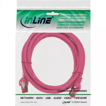 InLine Patchkabel S/FTP PiMF Cat.6 250MHz PVC Kupfer rosa 3m