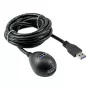 InLine USB 3.2 Gen.1 Kabel USB Typ A M / A F + Strom, mit Ständer, schwarz, 2 m