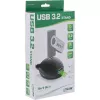 InLine USB 3.2 Gen.1 Kabel USB Typ A M / A F + Strom, mit Ständer, schwarz, 2 m