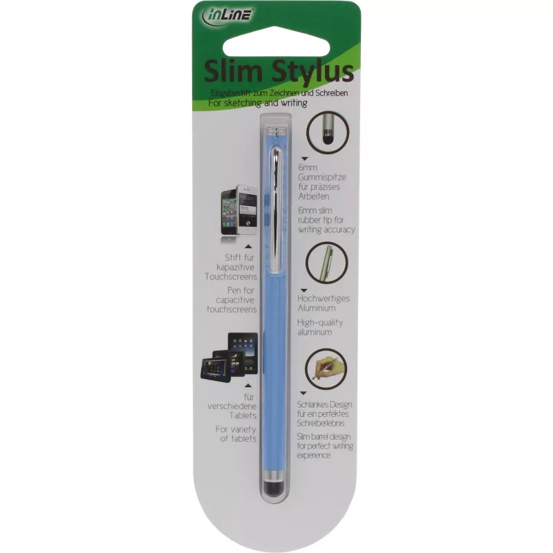 Stylus Pen InLine 55467B für Touchscreens Blau