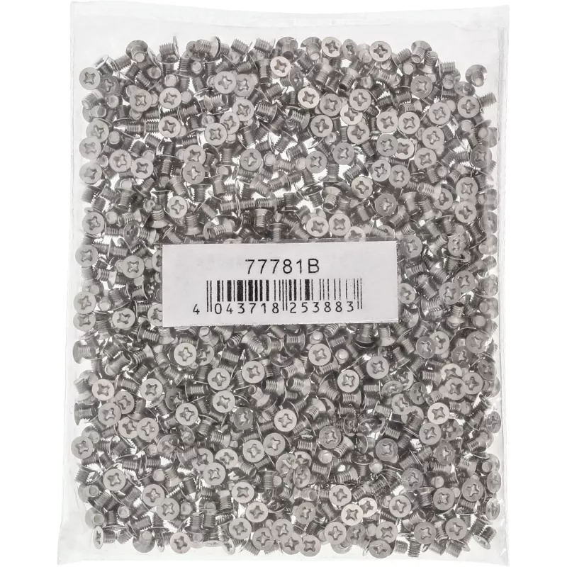InLine Screw for 3.5 inch HDD/SSD, 3mm, flach head, silver 1000pcs. pack