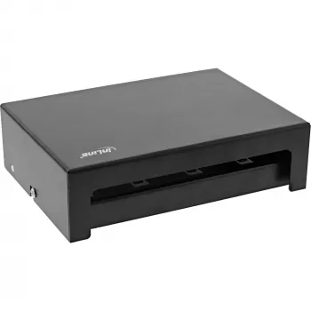 InLine Desktop-Konsolidierungspunktbox 8x Keystone RJ45, Metall, schwarz RAL9005