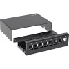 InLine Desktop-Konsolidierungspunktbox 8x Keystone RJ45, Metall, schwarz RAL9005
