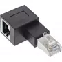 InLine Patchkabel-Adapter Cat.6A, RJ45 Stecker/Buchse, 90° nach links abgewinkelt