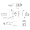 InLine Patchkabel-Adapter Cat.6A, RJ45 Stecker/Buchse, 90° nach links abgewinkelt