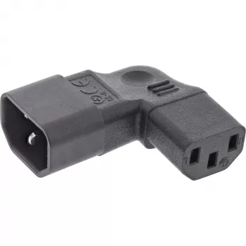 InLine Netzteiladapter IEC 60320 C14/C13, links/rechts abgewinkelt, 3-polig IEC-Gerät