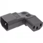 InLine Netzteiladapter IEC 60320 C14/C13, links/rechts abgewinkelt, 3-polig IEC-Gerät