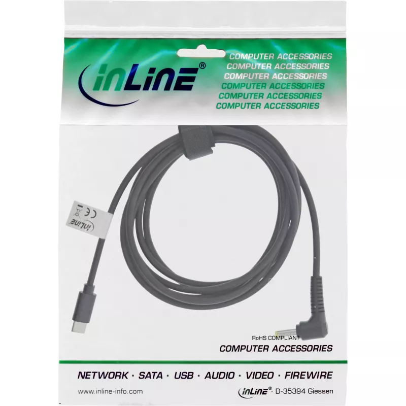 InLine USB-C zu BenQ/ASUS Notebook (rund/klein) Ladekabel, 2m