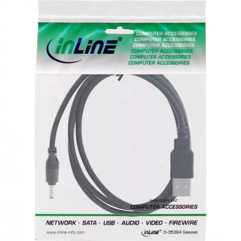 InLine USB DC power adapter Kabel, USB A male to DC 3.5x1.35mm 3m