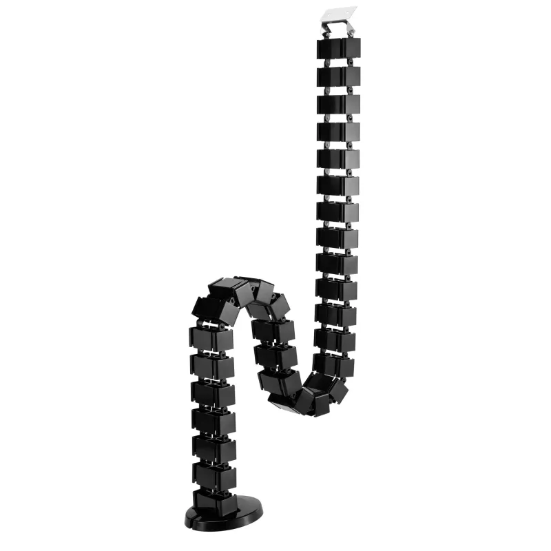 InLine Kabelkanal flexibel für höhenverstellbare Tische, 4 Kammern, schwarz