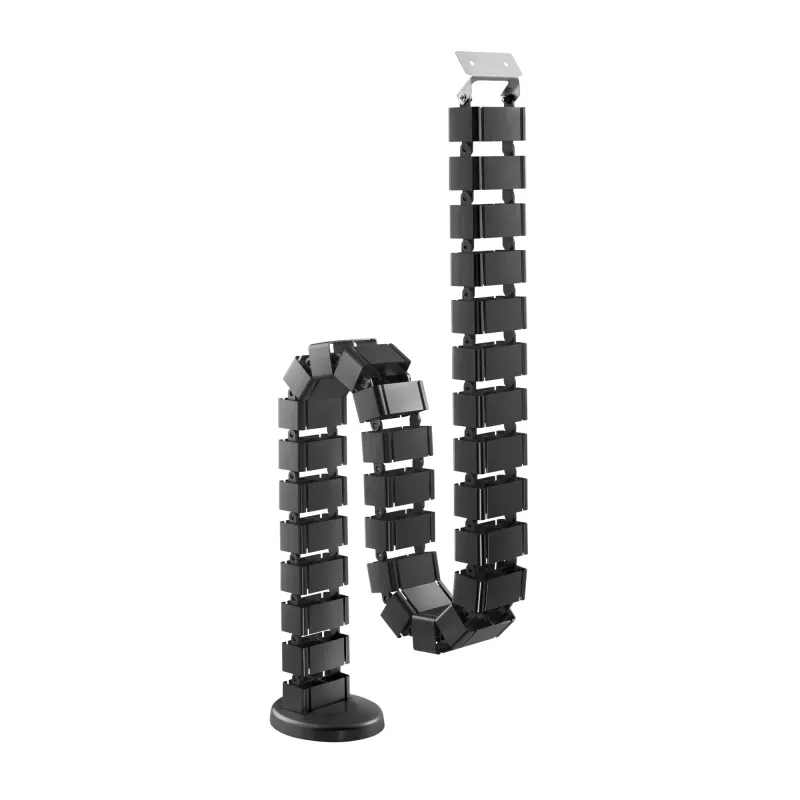 InLine Kabelkanal flexibel für höhenverstellbare Tische, 4 Kammern, schwarz