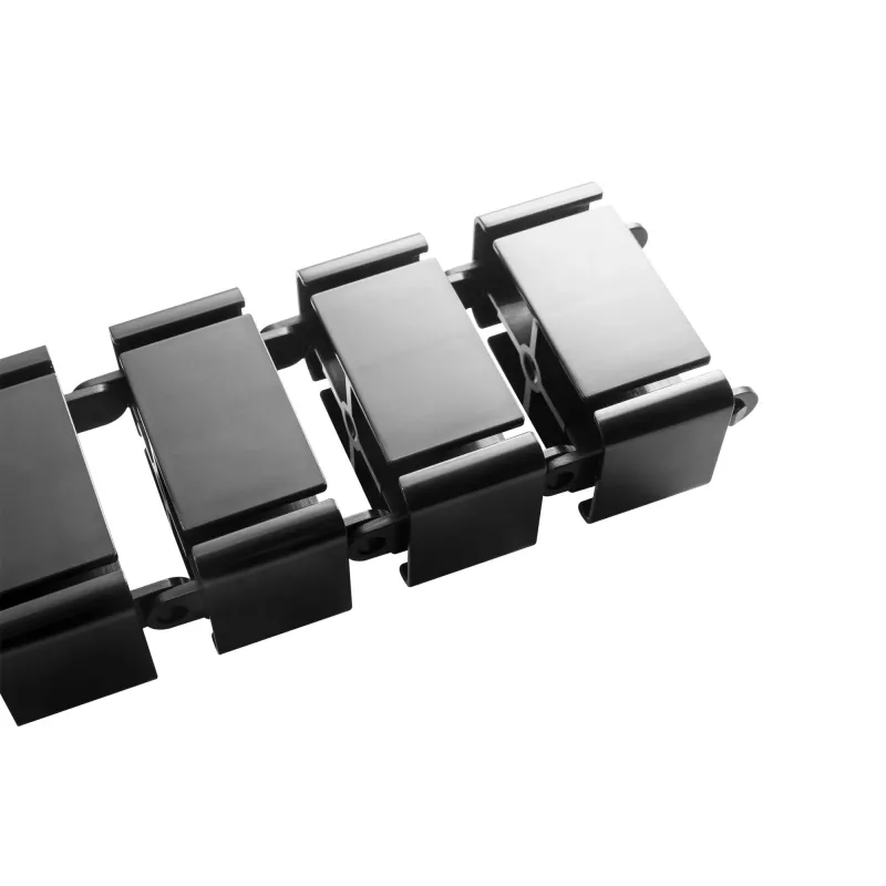 InLine Kabelkanal flexibel für höhenverstellbare Tische, 4 Kammern, schwarz