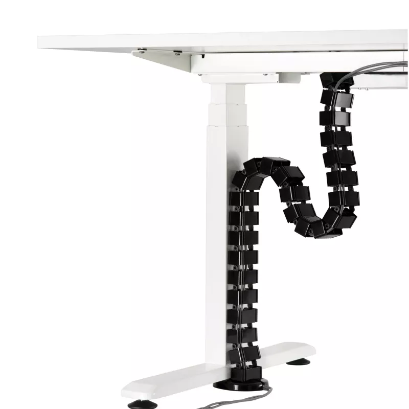 InLine Kabelkanal flexibel für höhenverstellbare Tische, 4 Kammern, schwarz