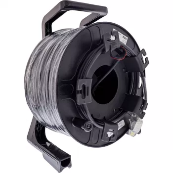 InLine Netzwerkkabeltrommel IP67 Outdoor PUR Harting, Cat.6A S/FTP, 90m