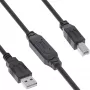 InLine USB 2.0 Aktivkabel, USB-A Stecker auf USB-B Stecker, 15 m, 15 m, USB A, USB B, USB 2.0, 0,48 Gbit/s, Schwarz