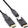 InLine HDMI AOC Kabel, Ultra High Speed HDMI, 8K4K, abnehmbarer Stecker, 20m