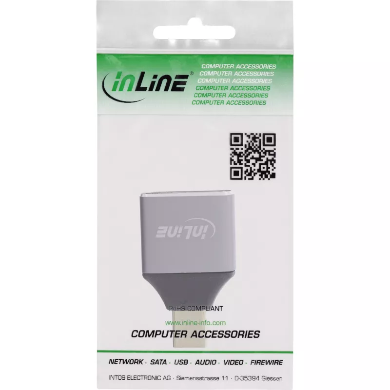 InLine 17291C Kabel-Adapter DisplayPort Mini DisplayPort Grau, Schwarz
