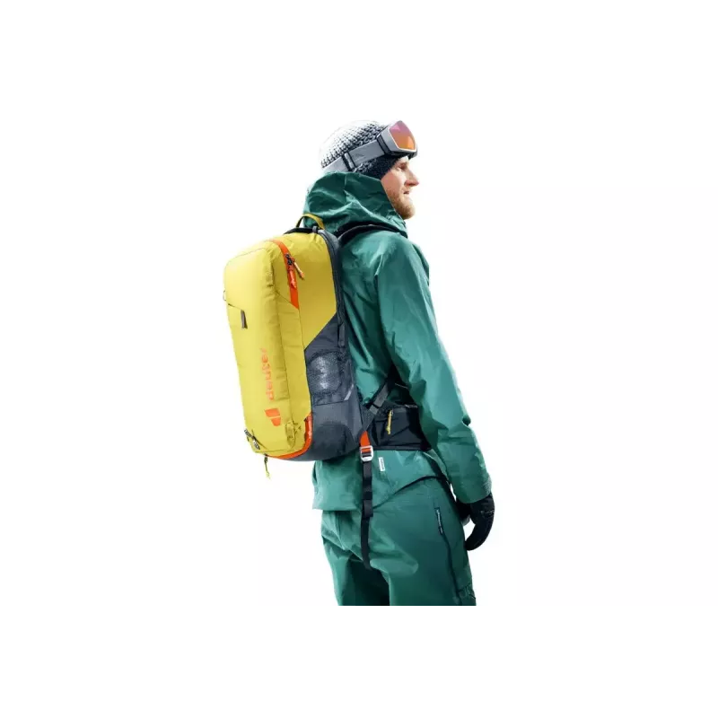 Lawinenrucksack DEUTER Alproof Lite 22 – 22 L, kurkuma/schwarz, leicht, zuverlässig
