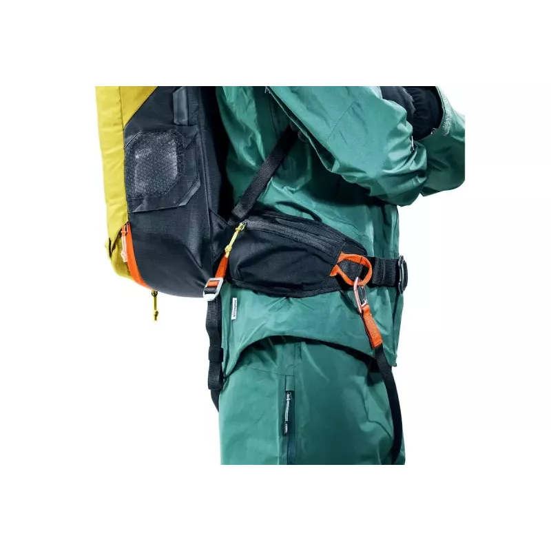 Lawinenrucksack DEUTER Alproof Lite 22 – 22 L, kurkuma/schwarz, leicht, zuverlässig