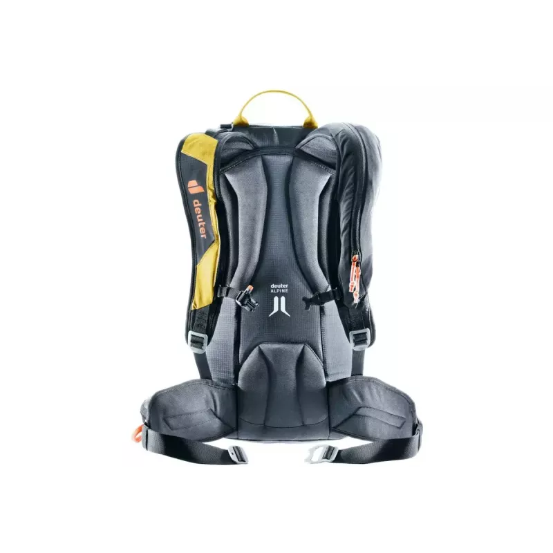 Lawinenrucksack DEUTER Alproof Lite 22 – 22 L, kurkuma/schwarz, leicht, zuverlässig