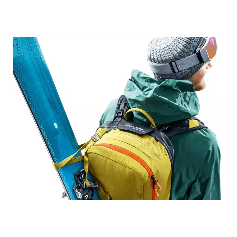 Lawinenrucksack DEUTER Alproof Lite 22 – 22 L, kurkuma/schwarz, leicht, zuverlässig